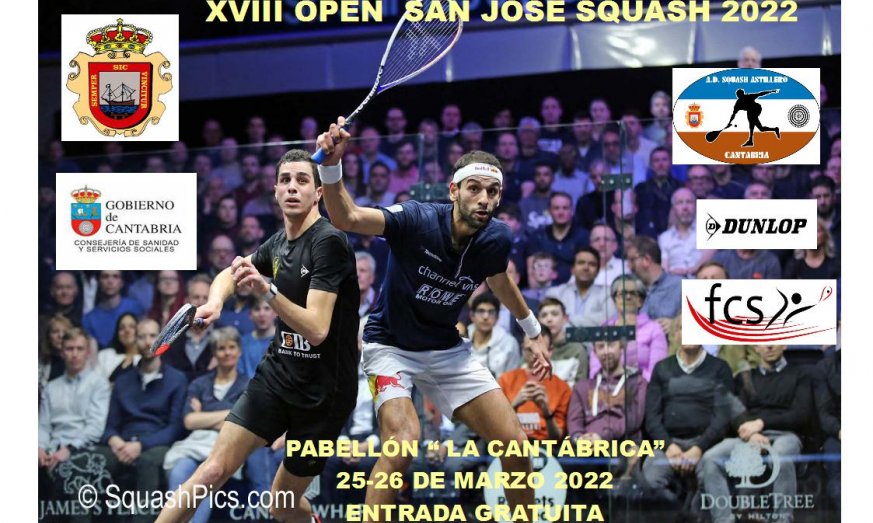 EL XVIII OPEN SAN JOSÉ DE SQUASH 2022 SE CELEBRA ESTE FIN DE SEMANA EN ASTILLERO